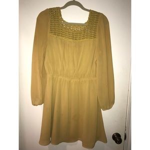 Mustard Long-Sleeve Dress
